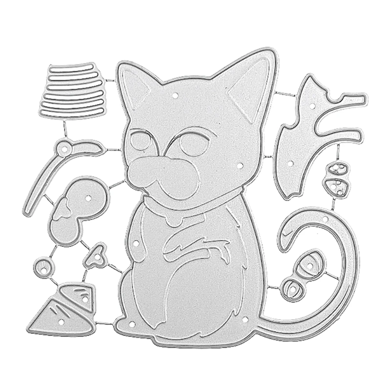 

Cute Sitting Cat Carbon Steel Cutting Dies DIY Scrapbooking Photo Album Embossing Paper Cards Making Stencil Decorative