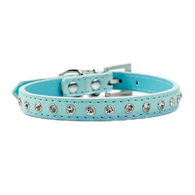 Маленькая Собака Щенок Воротник с украшением в виде кристаллов Bling Стразы кожа