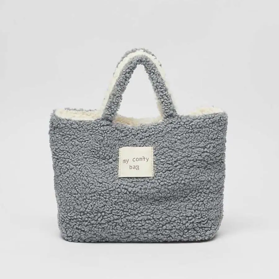 

Brand Designer Plush Tote for Women Furry Winter Shopper Ladies Handbags Shopping Large Female Shoulder Bags Top New Handle Bag