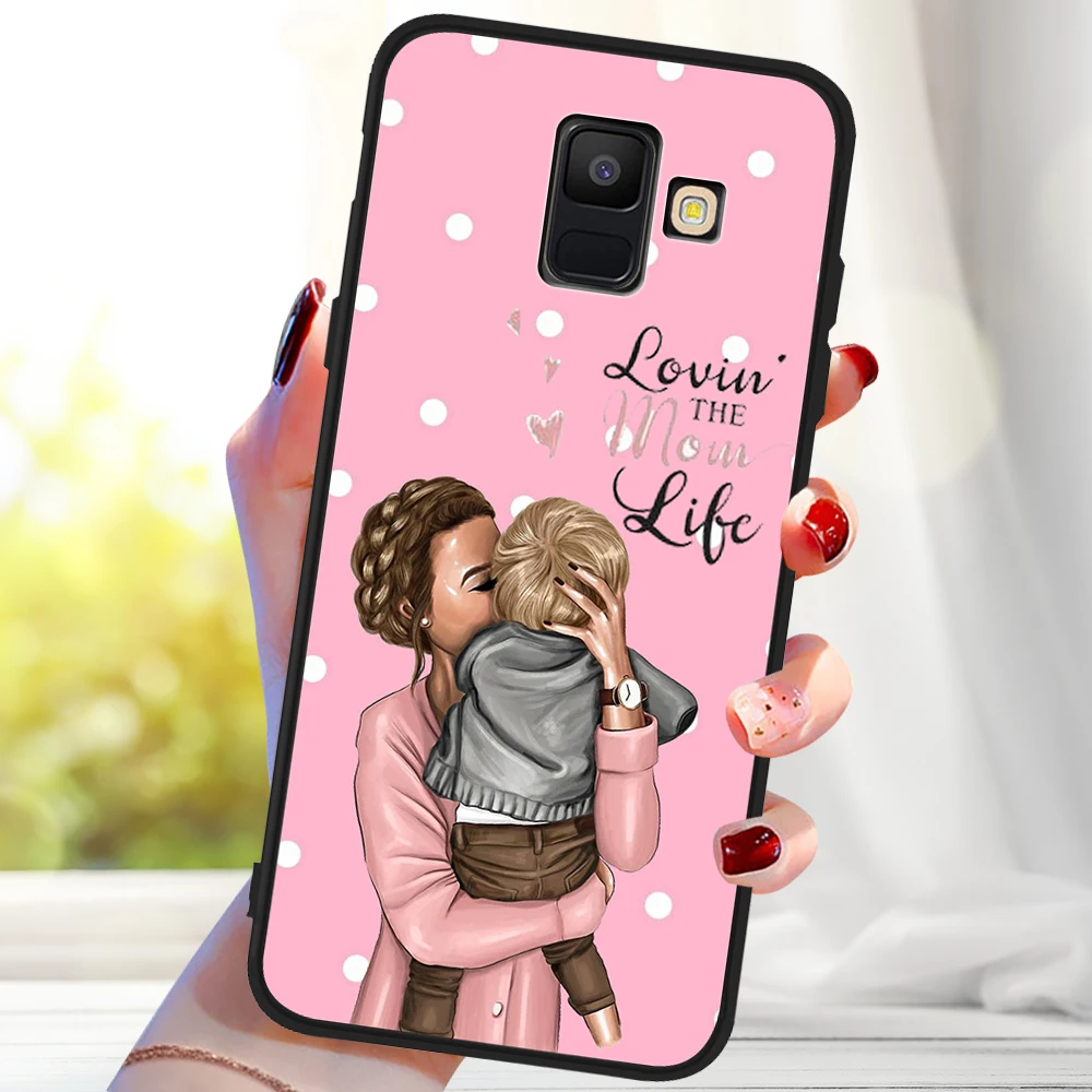 Супер Мышь для мамы с дочкой детские мягкие для samsung Galaxy A9 A8 A7 A6 A5 A3 J3 J4 J5 J6 J8 плюс M30 A40S A10 A20E чехол Крышка