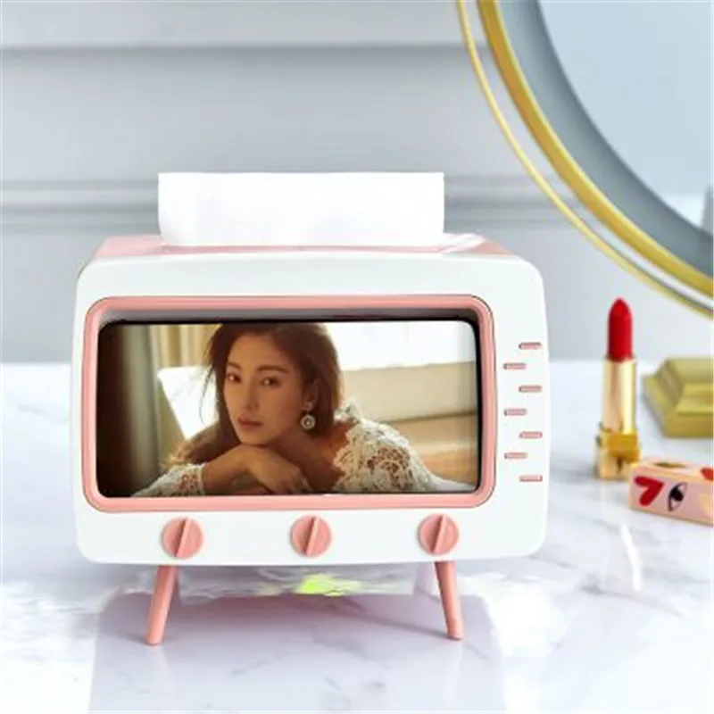 

Creativity Retro Shape Pumping Paper Tissue Box Card Seam Mobile Living Room Storage Rack Plush Tissue Box Tissue Holder