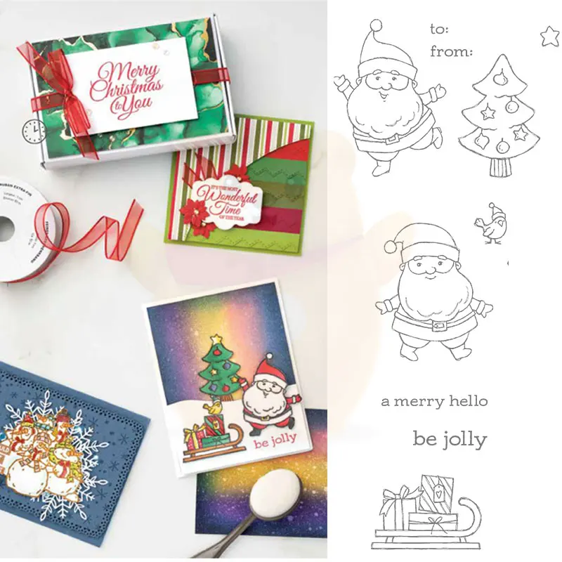 

Christmas BE JOLLY Metal Cutting Dies Stamps Scrapbook Diary Decorationl Embossing Cut Dies Template DIY Make Albums 2021