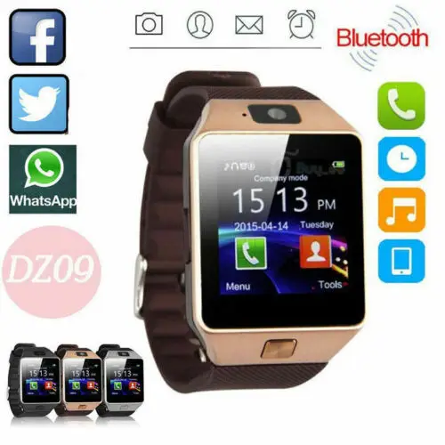 Последние DZ09 Модные мужские Смарт-часы с камерой водонепроницаемые Smartwatch