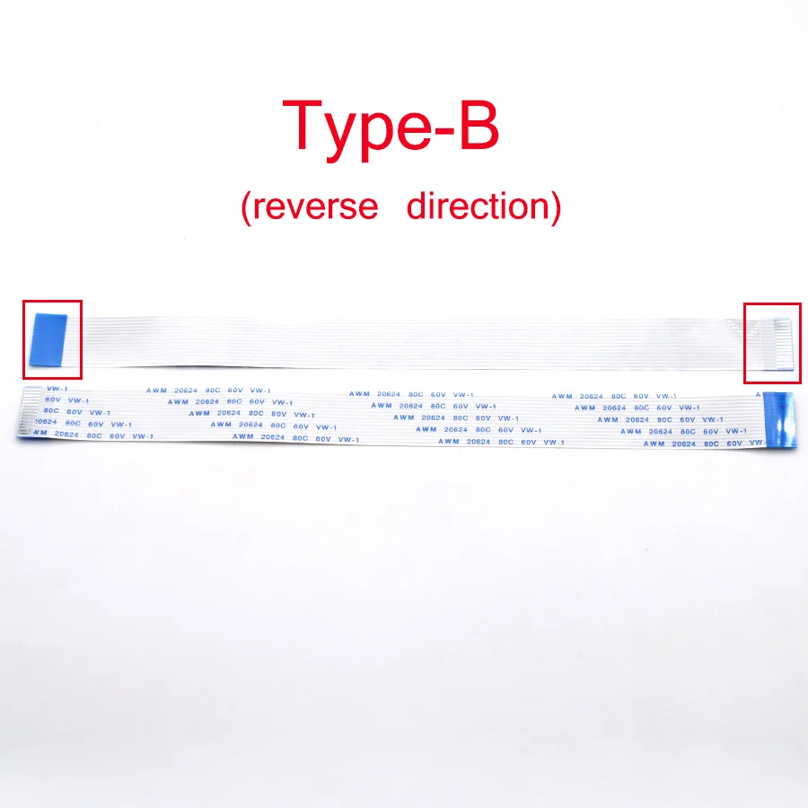 Плоский гибкий кабель типа B FFC FPC 20 шт. Шаг 1 0 мм 9 контактов обратная длина 600 60 см