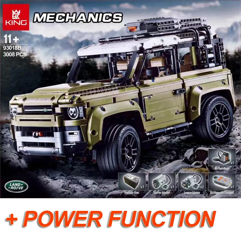 Technic автомобильные игрушки совместимые 42110 Land Rover Defender с двигателем в сборе модель