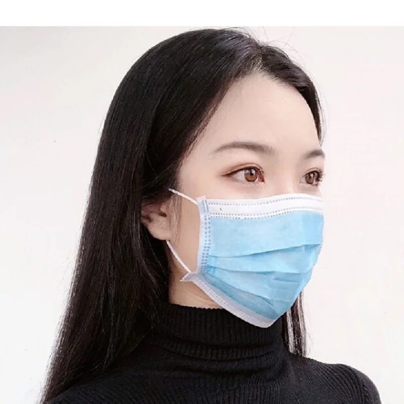 

50-200 Pcs Mask Disposable Mondmasker Earloop Face Mouth Masks Mouth Mask Non-woven Melt Blown Three Layer Mascarilla Mascarilas