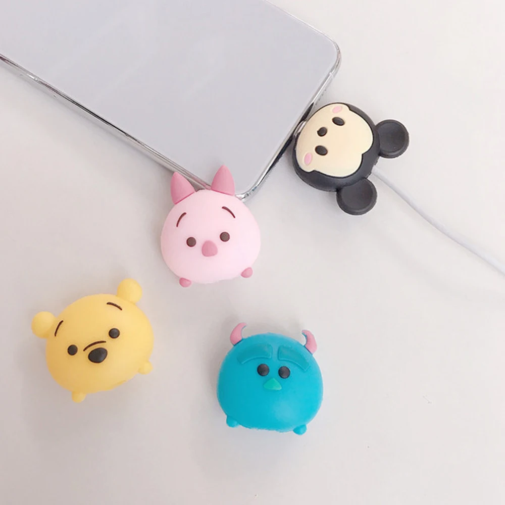 cute cartoon cable winder protector cable wire organizer saver holder data cable phone cord protector accessories for iphone free global shipping