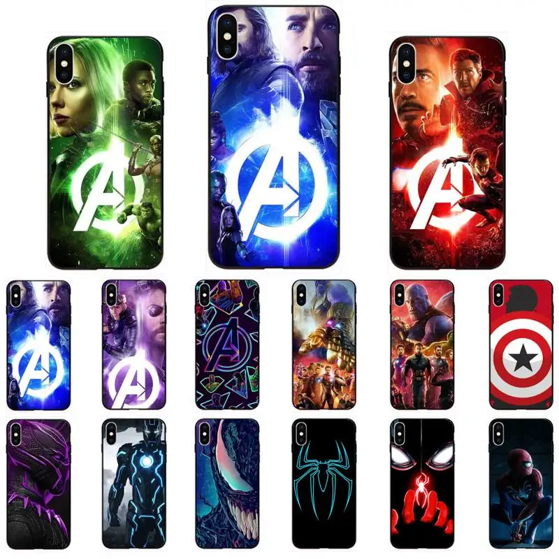 Marvel Phone Case For IPhone 11 Pro XS MAX 8 7 6 6S Plus X 5 5S SE XR | Мобильные телефоны и аксессуары