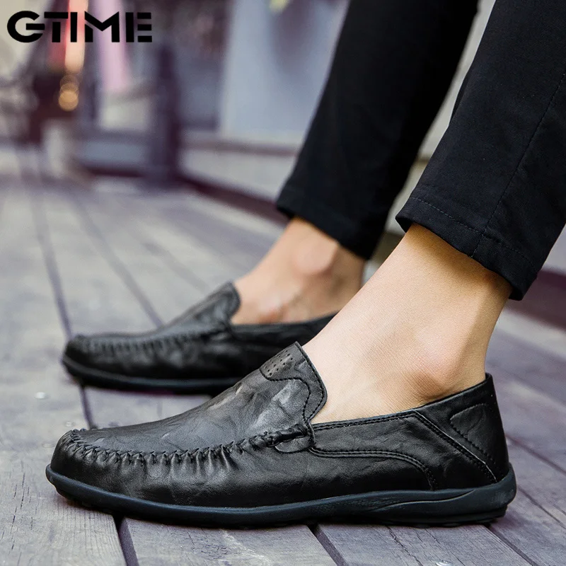 

Genuine Leather Men Casual Shoes Italian Loafers Moccasins Slip On Men Flats Breathable Hollow Out Male Driving Shoes #LAHXZ-85
