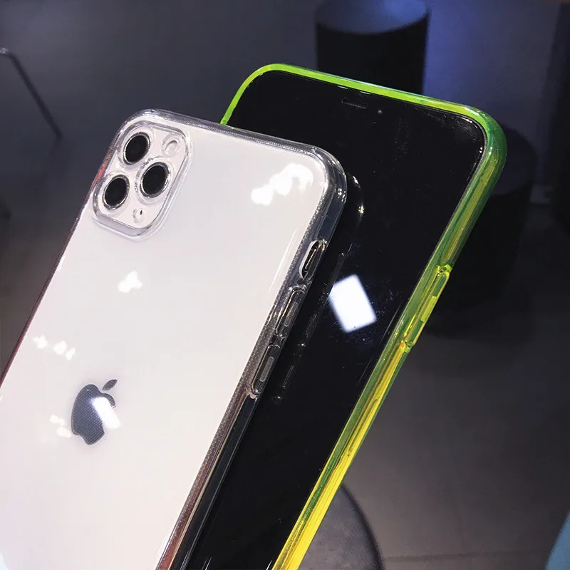 Чехол для телефона Lovebay флуоресцентный прозрачный iPhone 11 Pro Max XR X XS 7 8 Plus мягкий ТПУ
