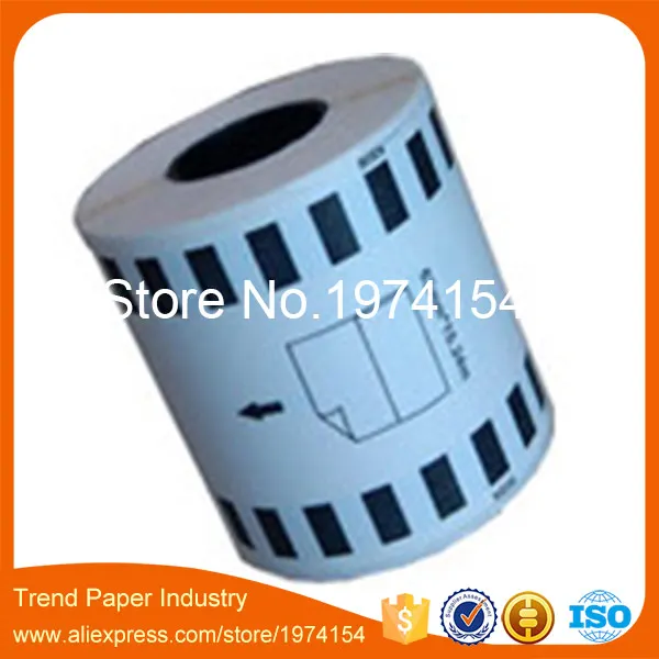 2 Перезаправляемые рулоны универсальной этикетки DK-22212 62 мм * 15.24 м бесшовные совместимые с принтером белого цвета DK-2212 DK22212.