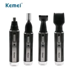 Многофункциональный триммер для волос в носу 4 в 1, KM-6630, перезаряжаемый, Машинка для стрижки волос, устройство для бритья, скребка, формирования, безопасное лицо