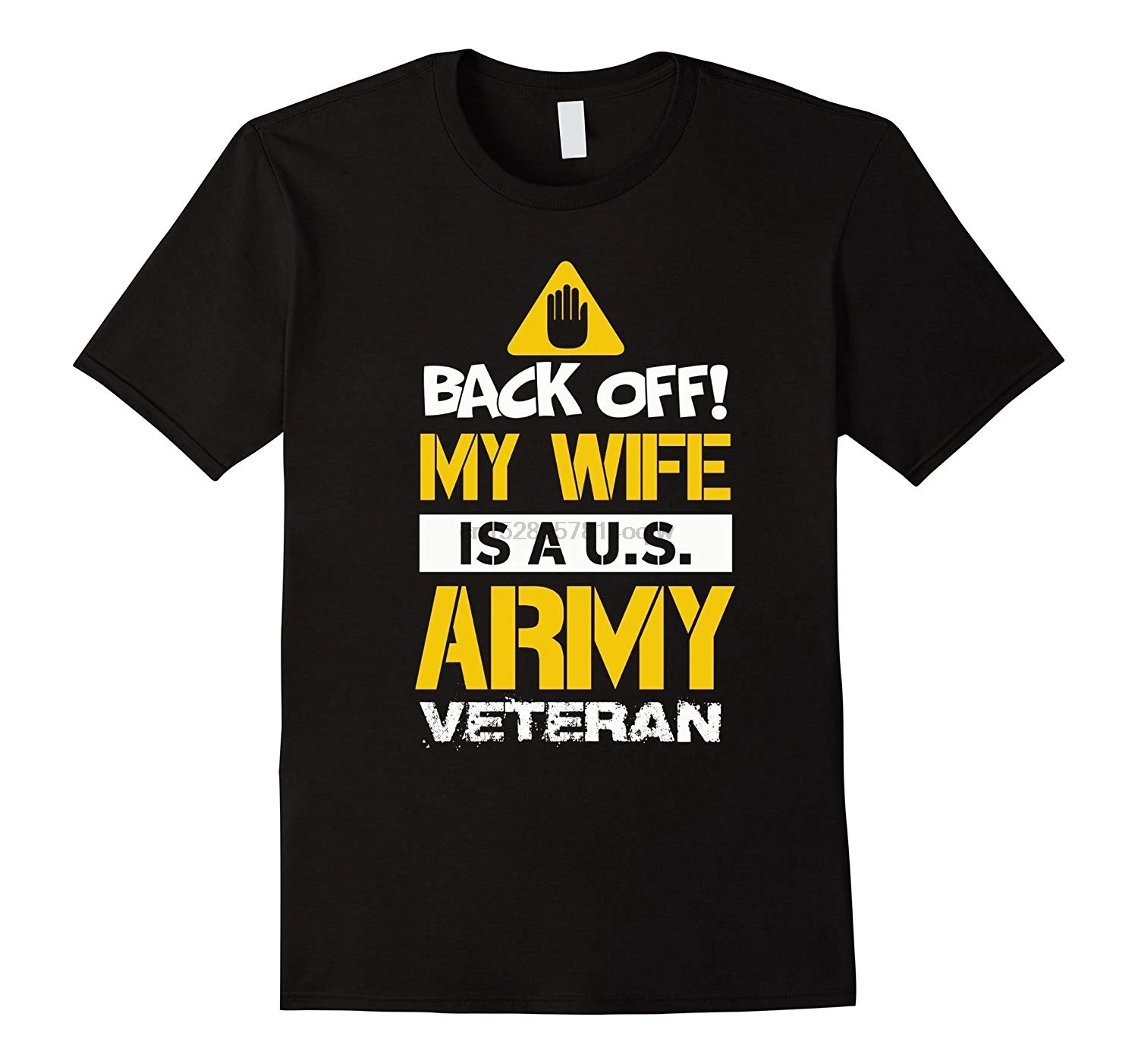 Мужская футболка с надписью My Wife is a US Army Veteran Back Off military женские футболки | одежда