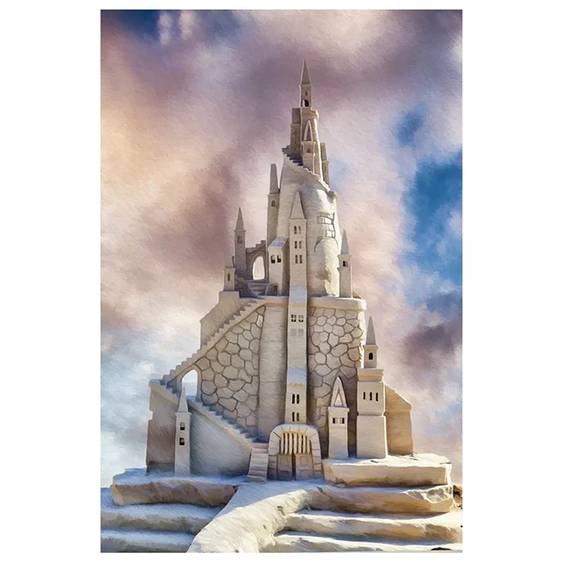 

5D DIY HD Home Decoration Spray Paint Canvas Diamond Painting Castle Landscape Home Wall Handmade Art Christmas Mosaic Painting