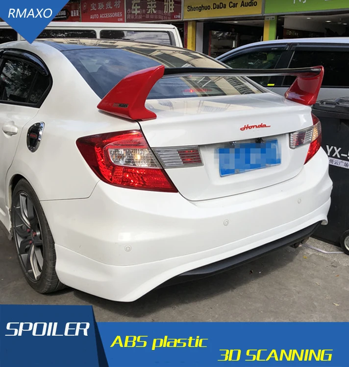 Спойлер для FD2 Civic заднее крыло автомобиля из АБС пластика Праймер цветной задний