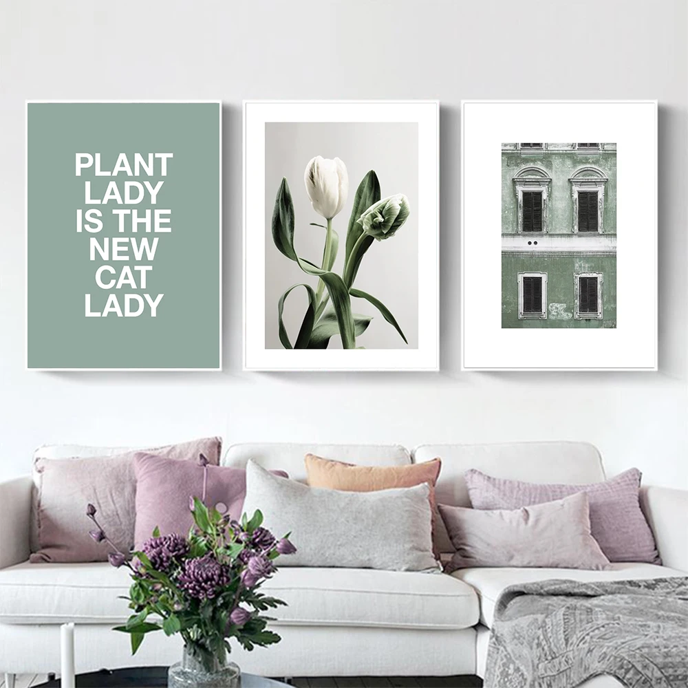 

Flower Poster Vintage House Canvas Painting Modern Quotations Art Print Norbic Wall Picture For Living Room Home Decor