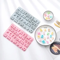 russian letter style heat safe material silicone chocolate molds diy candyfondantpastry baking cake mold