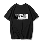 Аниме футболка атака на Титанов футболка Levi  Ackerman глаз принт Темный Панк Топ ulzzang Harajuku свободная Готическая женская футболка