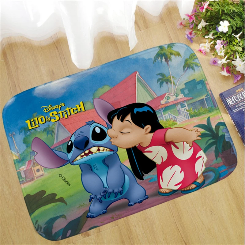 

Disney Lilo & Stitch Door Mat Bathroom Rug Kitchen Carpets Bedroom Floor Absorbent Outdoor Doormat Wedding Aisle Decorations