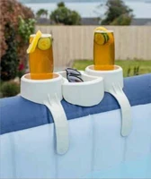 60306 bestway drink holder for many lay z spas 2 holder 1 tray keep beverages or snacks close easily positioned on side wall top