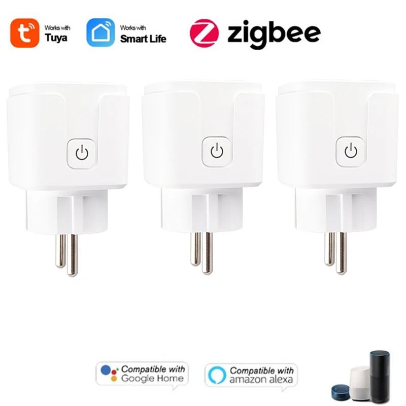 

WiFi Smart Plug EU Adaptor Voice Control Power Energy Monitor Outlet Timer Socket For Alexa Google Home Tuya Smartlife App