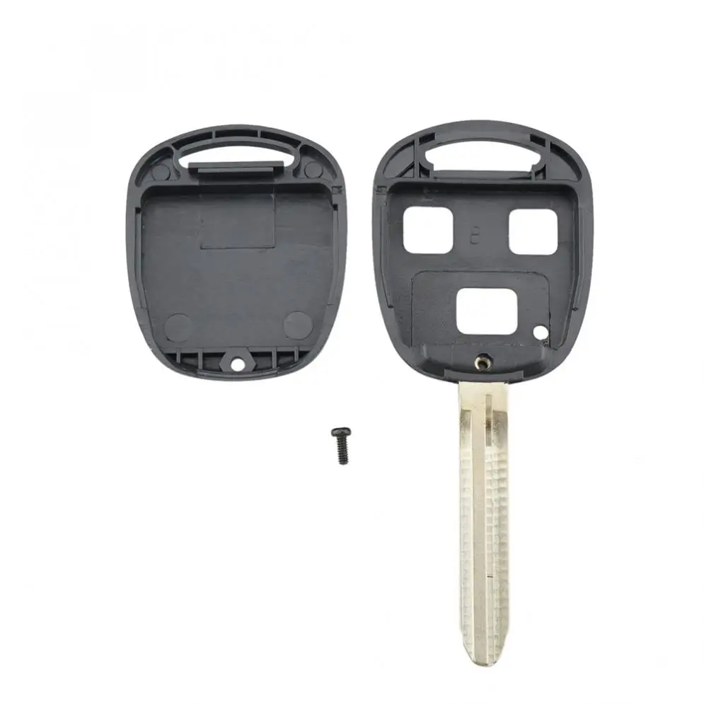 

1pcs 3 Buttons Replacement Car Remote Key Shell with TOY43 Blade / Rubber Button Pad and 3 Micro Switches fit for Toyota