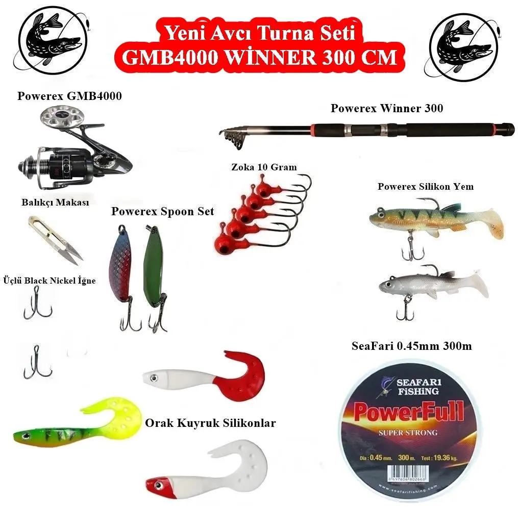 

New Hunter Pike Set GMB4000 Powerex Winner 300cm