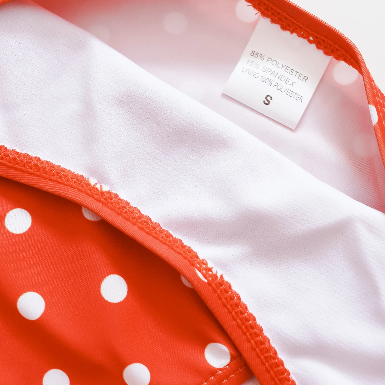 Сексуальный ретро оранжевый белый горошек бикини с пышными рукавами 2022