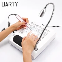 liarty 80w 2 in 1 nail drill nail dust collector manicure with light strong power nail vacuum cleaner nail salon device