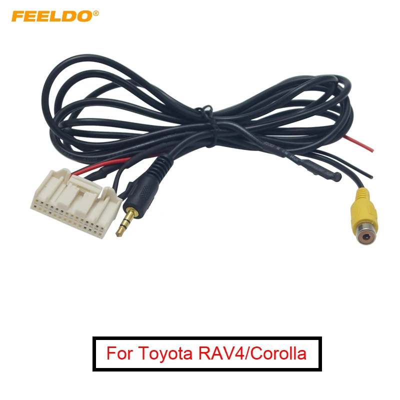 FEELDO 1 шт. автомобильный магнитола с разъемом аудио кабель микрофоном для Toyota