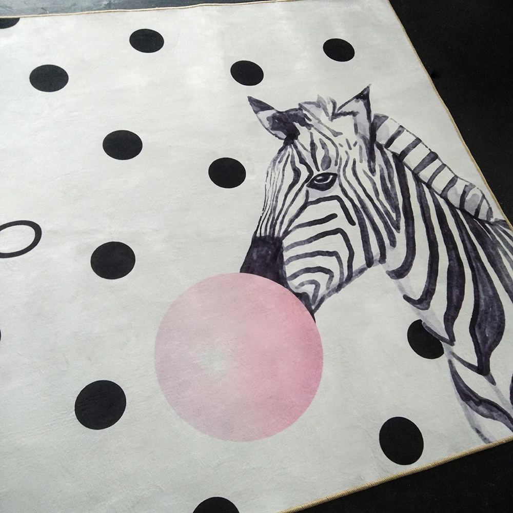 Простые детские коврики в скандинавском стиле Мультяшные животные детский