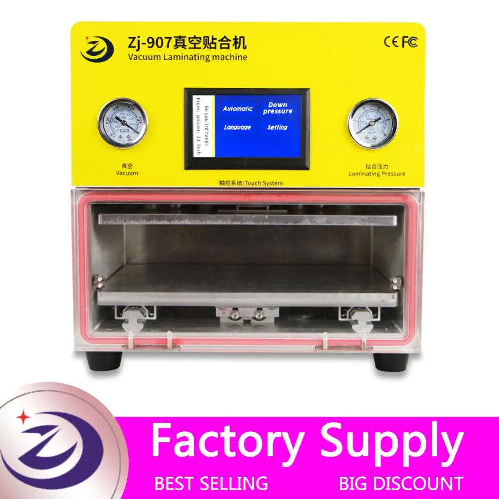 

ZJ-907 Single LCD Laminating Machine with Build-in Vacuum Pump Autometic Open/Closing Device Design for Touch Screen Refurbish