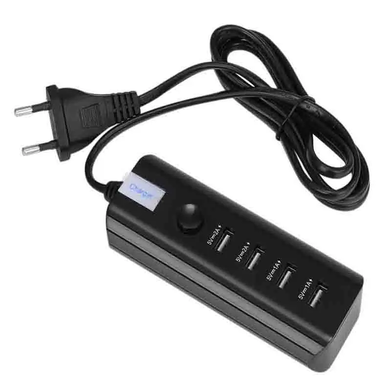Розетка и переходник Европейского союза с 4 USB портами адаптер для зарядного