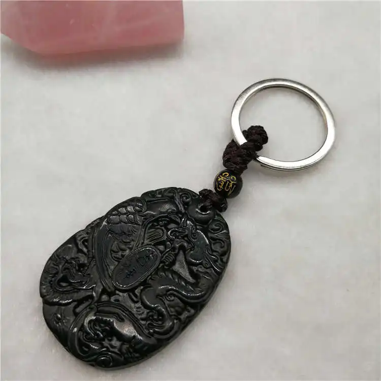 Прямая поставка китайские ювелирные изделия черный зеленый нефрит резное кольцо