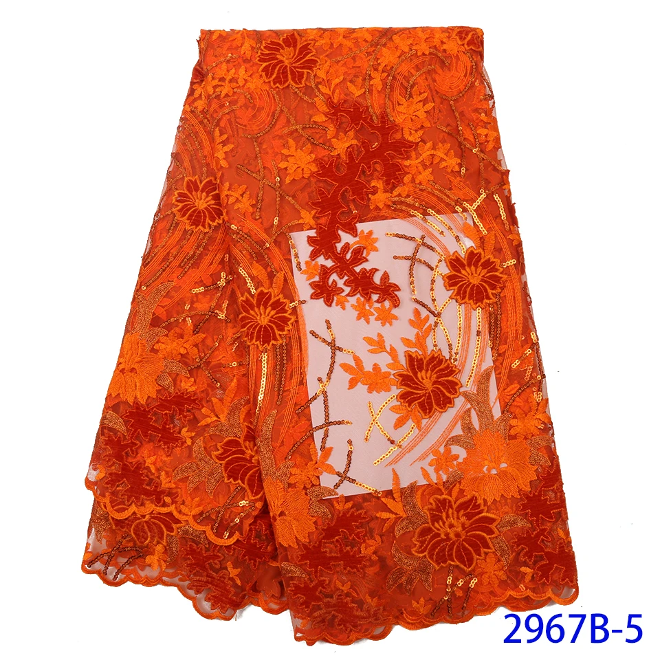 

Beautiful Velvet Lace With Sequines For Evening Dress High Quality African Embroidery Lace Nigerian French Mesh Lace AMY2967B