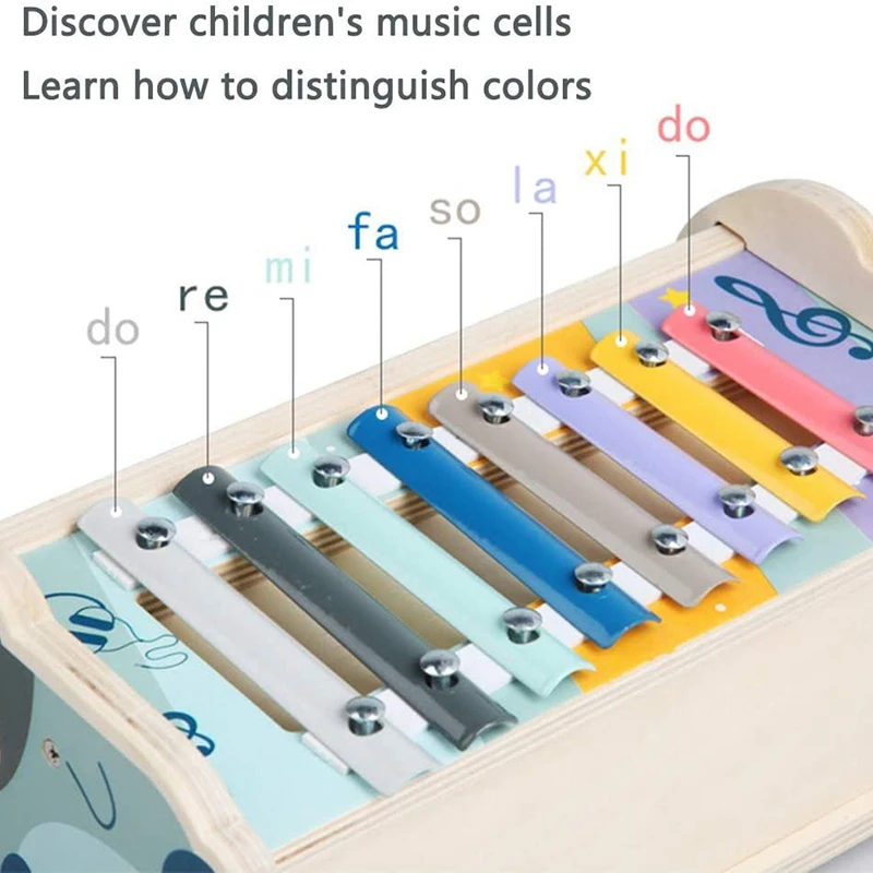 

Hammering Pounding Toy Whac-A-Mole with Xylophone Motor Skill Toy for 3 4 5+Years Boys Girls Wooden Musical Pounding Toy