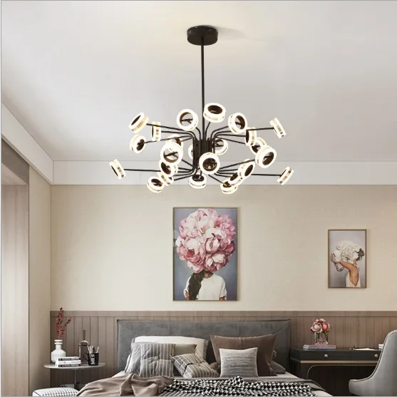 Люстра в скандинавском стиле лампа для спальни столовой креативная