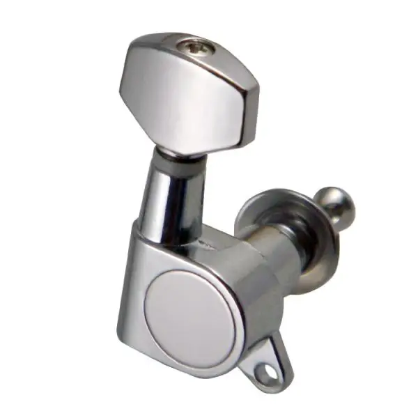 Хромированный полностью закрытый гитарный тюнер с стальной струной для