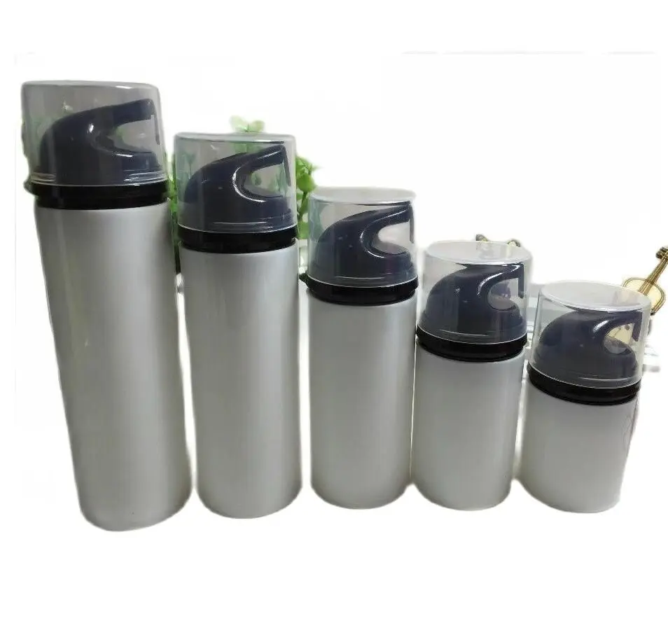 150 мл пластиковая безвоздушная бутылка белый/прозрачный белый корпус/прозрачная