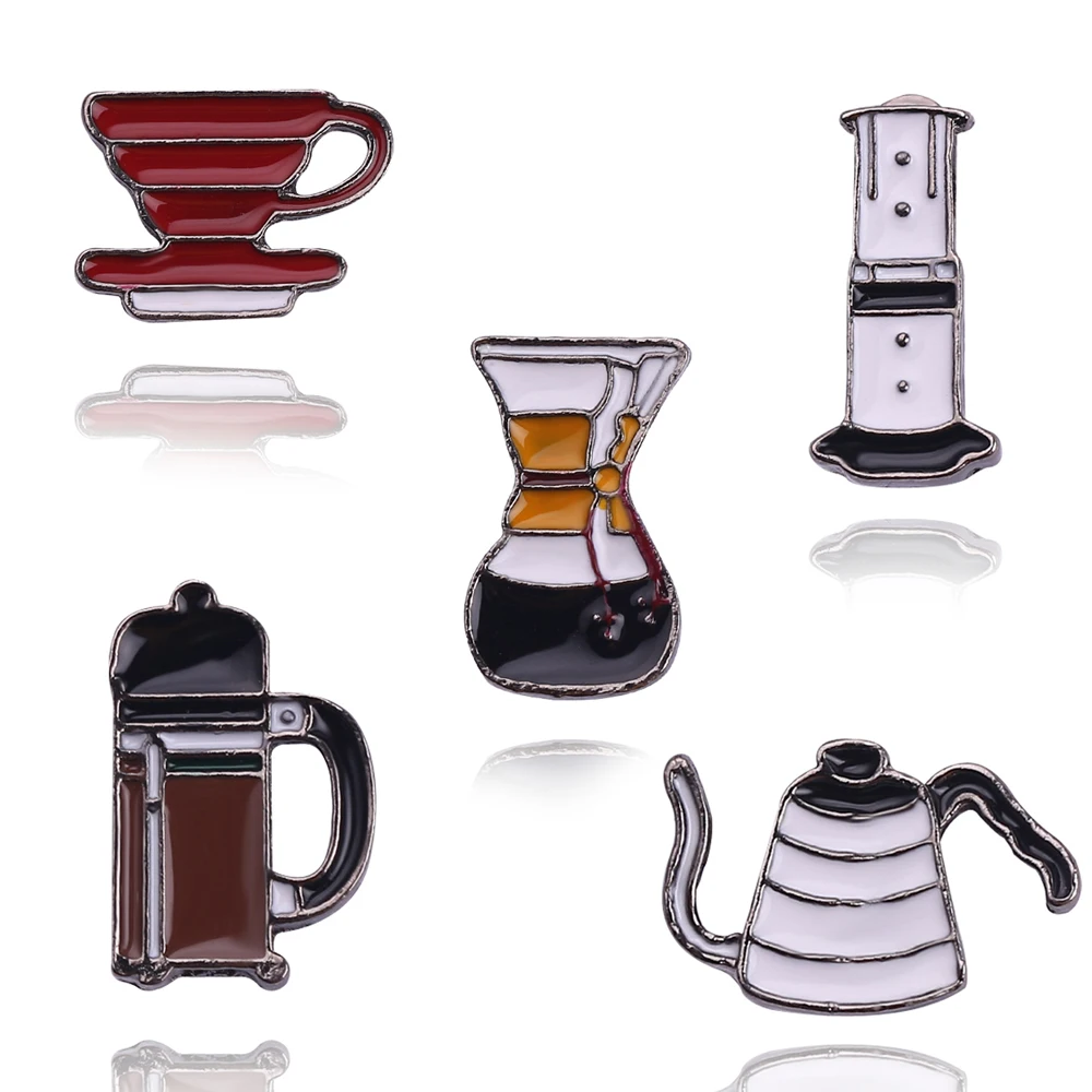 Ручная воздушная чаша Chemex фильтр кофе Эмаль Булавка рубашка сумка шляпа