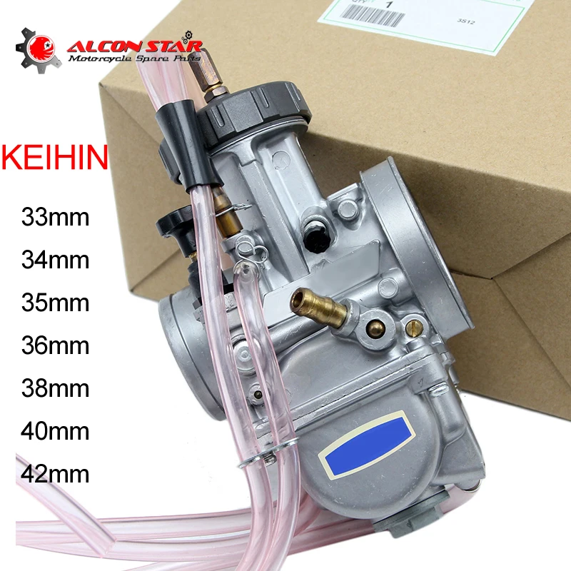 Alconstar-33 34 35 36 38 40 42 мм мотоцикл Keihin Карбюратор Carb 2 T/4 T Скутер ATV UTV внедорожный кафе гонщик питбайк 125CC-500CC