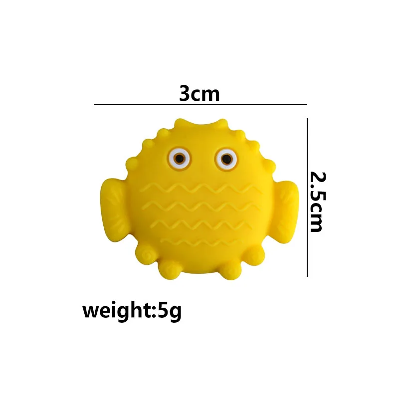 

XCQGH 20PCS Mini Fish Cartoon Baby Teether Beads for Handmade Nursing Teething Rodent Toy