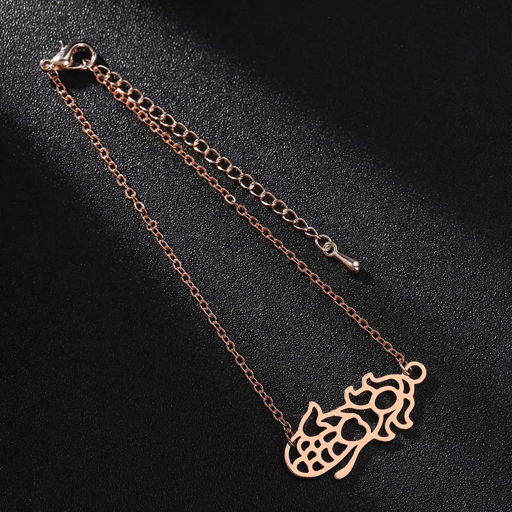 Новый модный браслет Kinitial для океана Очаровательная цепочка с русалкой браслеты