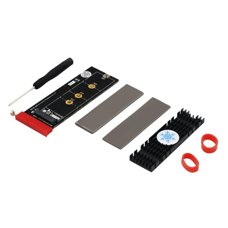 

Адаптер NGFF(M.2)Nvme M Key SSD к PCI-E 4X с радиатором (вертикальная установка), поддержка 2230-2280 м, 2 размера