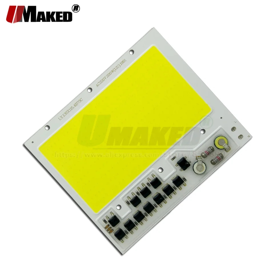 AC220V LED COB 50W 100W 150W PCB модуль прожектора алюминиевая пластина белый/теплый chip Smart IC