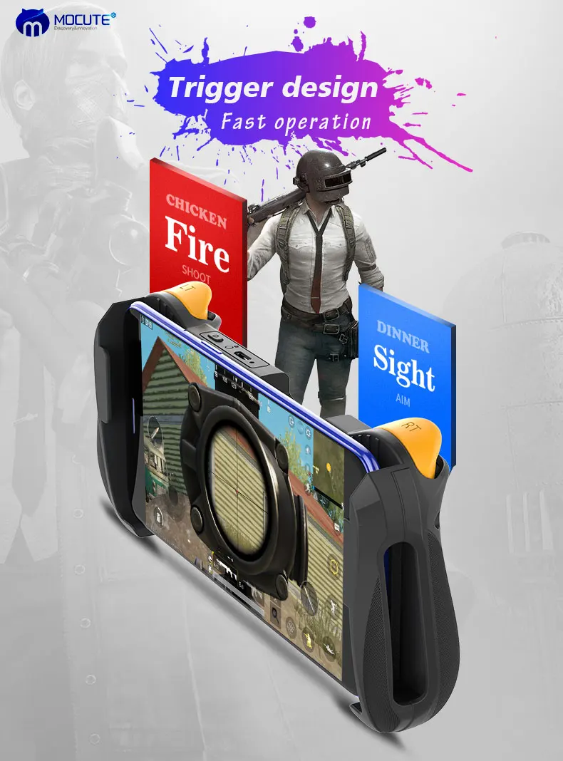 Mocute 057 Pubg Gamepad Controller Wireless Bluetooth Joystick Trigger Game Pad for iphoneX XS 6 /7/8 Android Samart Phone | Электроника