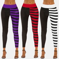 striped leggings women patchwork yoga pants sportwear gym fitness woman workout legging sexy casual skinny pant jeggings