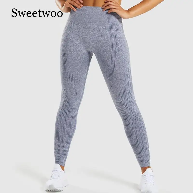 Бесшовные леггинсы с высокой талией спортивные штаны для фитнеса и йоги