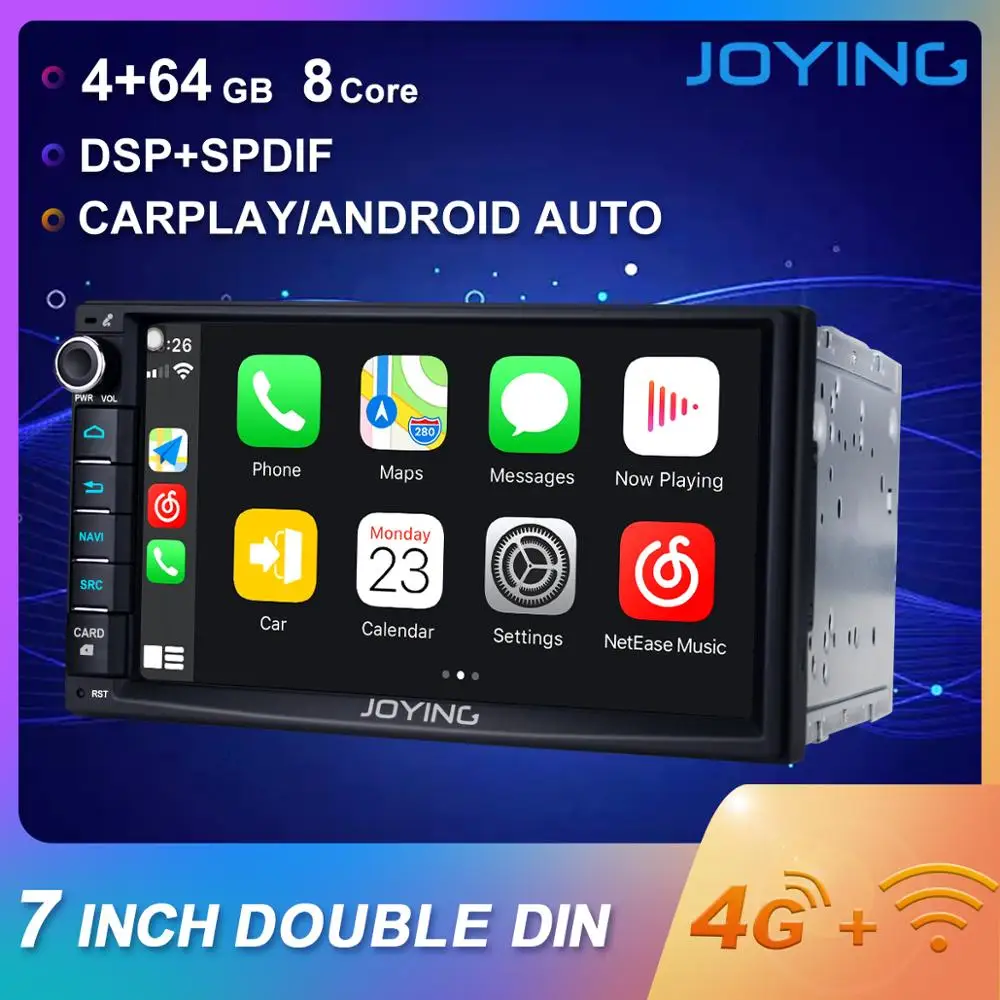 Автомобильный радиоприемник JOYING 2 DIN Android 8 1 4 Гб + 64 поддержка 4G GPS-навигация DSP