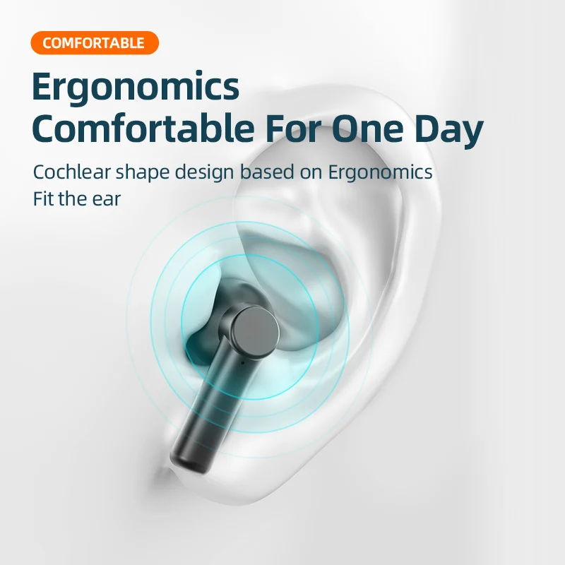 

EARDECO TWS Wireless Earphones HIFI Stereo 5.0 Bluetooth Headphones HD Mic Earbuds Touch Control Waterproof Sport Gaming Headset